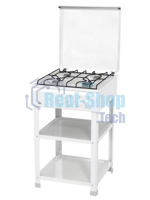 Плита газовая Flama AVG 1401 W белый,крышка