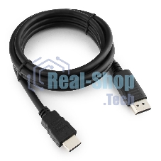 Кабель DisplayPort-HDMI Gembird/Cablexpert 1,8м, 20M/19M, черный, экран, пакет