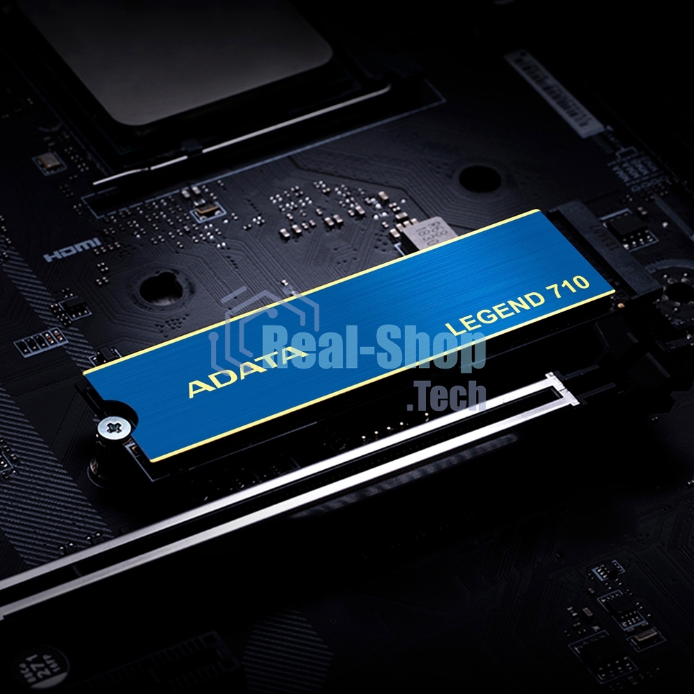 Накопитель SSD ADATA LEGEND 710, 512Gb, PCIe 3.0 x4, M.2 2280, NVMe, R/W 2400/1600, с радиатором