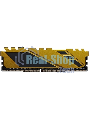 Оперативная память NETAC Shadow, DDR4, 8GB (1x8GB), 3200MHz, CL16, DIMM, с радиаторами, желтый