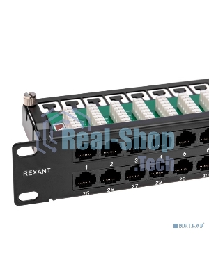 Панель коммутационная Rexant высокой плотности с кабельными органайзерами 19