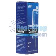 Лампа галогенная JD 20Вт капсула g4 2850К 240В g4 Camelion 10405