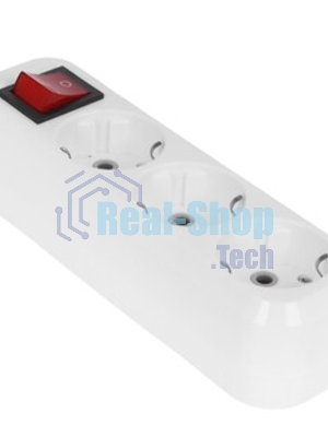 Удлинитель с заземлением Defender L330 16 А, 5 м, заземление, выключатель