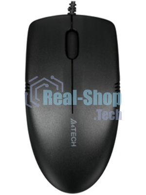 Мышь проводная A4Tech OP-530NUS черный, 1200 dpi, USB, кнопки - 3