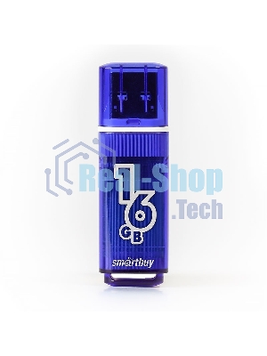 Флешка USB Smartbuy Glossy series Dark Blue (SB16GbGS-DB), 16Gb, USB 3.0, R/W 75/30, синий