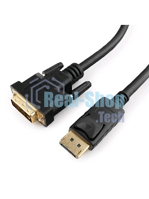 Кабель DisplayPort-DVI Gembird/Cablexpert 1м, 20M/19M, черный, экран, пакет