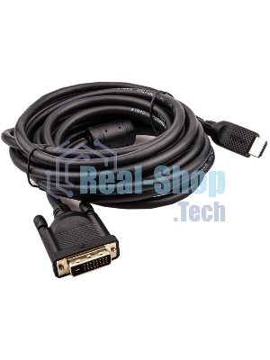 Кабель HDMI AM/DVI(24+1)M, 5м, CU, 1080P@60Hz, 2F, VCOM CG484GD-5M