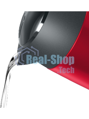 Электрочайник Bosch TWK3P424 красный, 1.7 л, 2400 Вт, скрытый нагревательный элемент