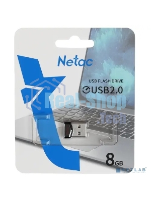 Флешка USB Netac UM81 (NT03UM81N-008G-20BK), 8Gb, USB 2.0, R/W 30/10, черный/красный