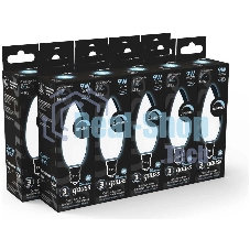 Лампа светодиодная Gauss Filament 103201209-D 9Вт цок.: E14 свеча 220B св. свеч. белый нейт. (упак.: 10 шт)