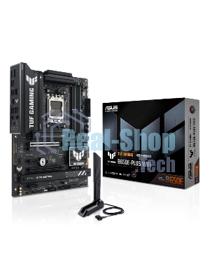 Материнская плата ASUS TUF GAMING B650E-PLUS WIFI, AM5, AMD B650, 4xDDR5, 4xSATA, 3xM.2, 1xPCIe 5.0 x16, 1xPCIe 4.0 x4, 2xPCIe 4.0 x1, 1xDisplayPort, 1xHDMI, 1x2.5Gb LAN, Wi-Fi 6E, Bluetooth 5.3, 1xUSB-C 20Gbps, 3xUSB-A 10Gbps, 6xUSB-A 2.0, 5x3.5 мм, 7.1, ATX