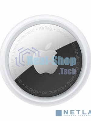 Трекер Apple AirTag, IP67, Bluetooth, NFC, Accelerometer, Speaker, CR2032 bat., d-31.9 mm, h-8 mm, 11 g - (4 Pack)