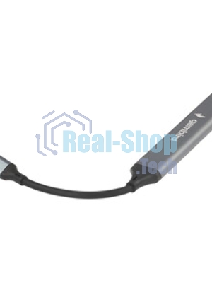 Разветвитель USB3.0/2.0 Gembird UHB-C202, USB3.0, 3xUSB2.0, кабель Type-C 10 см, алюминий, пакет