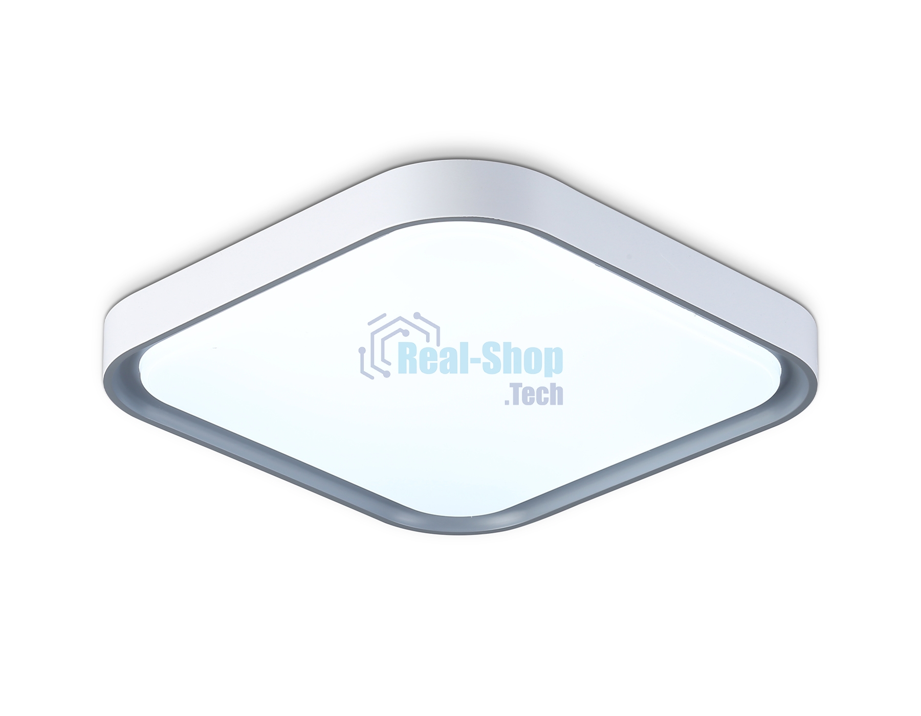 Потолочный светодиодный светильник Ambrella light FZ1250 WH/GR белый/серый 18W 5000K 250*250*60 (Без ПДУ)