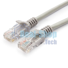 Патч-корд UTP, кат 5e, 0.25м с RJ45 серый