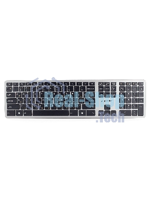Клавиатура беспроводная Gembird KBW-3, USB, серебристый/черный