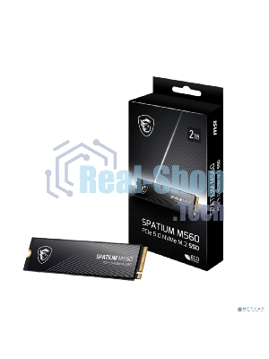 Накопитель SSD MSI M.2 2280 2Tb SPATIUM M560 Client SSD S78-440Q940-P83, PCIe Gen4x4 with NVMe, 3D TLC, R/W 4900/4400