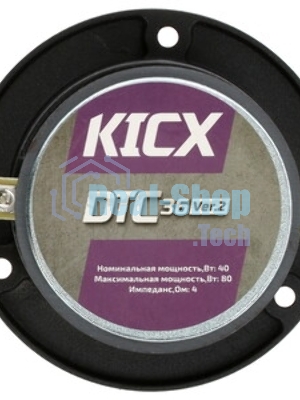 Колонки автомобильные Kicx DTC 36 ver.2 (без решетки) 80Вт 103дБ 4Ом 7.2 см (3 дюйм) (ком.: 2кол.) твитер однополосные