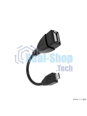Кабель Rexant (18-1181) USB кабель OTG mini USB на USB шнур 0.15M черный