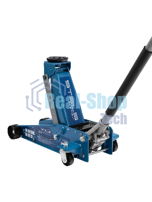 Домкрат Stels 51133 гидравлический подкатной быстрый подъем 3 т quick lift 130–465 мм профессиональный