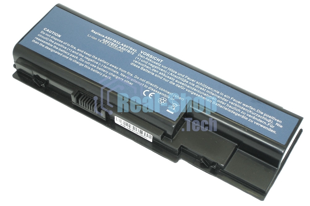 Аккумуляторная батарея для ноутбука Acer Aspire 5520, 5920, 6920G, 7520 14.8V 5200mAh OEM черный