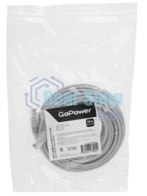 Кабель GoPower PATCH RJ-45(M)-RJ-45(M) 00-00029038 10M серый