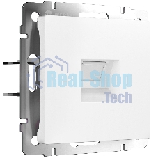 Розетка Ethernet RJ-45 cat. 6A экранированная (белый матовый)