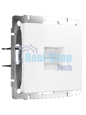 Розетка Ethernet RJ-45 cat. 6A экранированная (белый матовый)