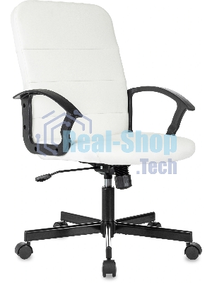 Кресло Бюрократ Triest белый, экокожа