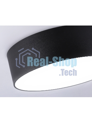Потолочный светодиодный светильник Ambrella light FV5518 BK черный LED 18W 4200K D160*58 (Без ПДУ)