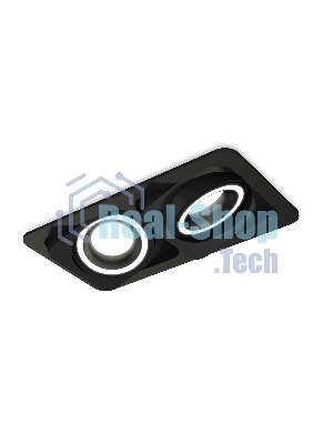 Комплект встраиваемого светильника Ambrella light XC7664080 SBK/FR черный песок/белый матовый MR16 GU5.3 (C7664, N7111)