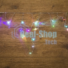 Гирлянда Neon-night Айсикл (бахрома) светодиодный, 1,8 х 0,5 м, прозрачный провод, 230 В, диоды RGB