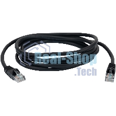Патч-корд Buro UTP 4 пары cat.5e CCA molded 2м черный RJ-45 (m)-RJ-45 (m)