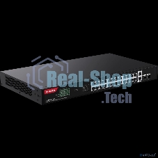 Коммутатор неуправляемый IP-COM G1128P-24-410W PoE, 28 портов, 26x1 Гбит/с, SFP 2x1 Гбит/с, PoE 24x30 Вт (до 370 Вт)