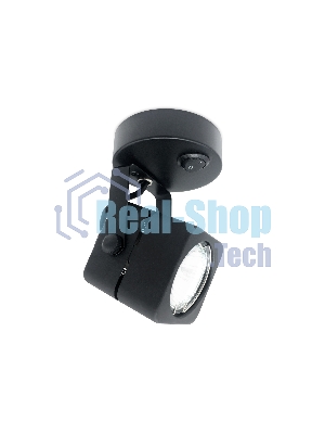 Накладной поворотный светильник с выключателем TA110 BK черный GU10 D80*130*D60