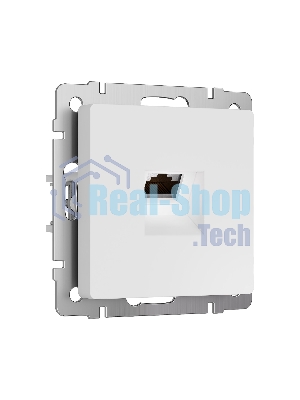 Розетка Ethernet RJ-45 cat. 6A экранированная (белый матовый)