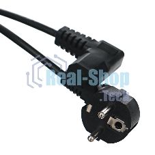Кабель компьютер - розетка угловой 220V 1.8м (Европейский стандарт) TP021DA-1.8-BK