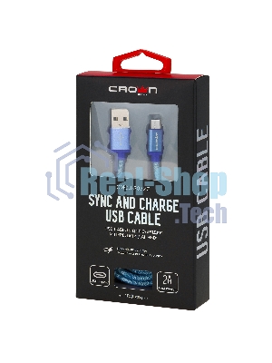 Кабель Crown USB - USB Type-C CMCU-3072C blue