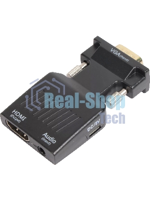 Переходник VCOM CA337A VGA(M)+audio+microUSB --> HDMI(F)1080*60Hz