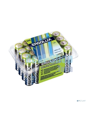 Элемент питания алкалиновый Ergolux LR03 Alkaline BP-24 (уп.24шт)