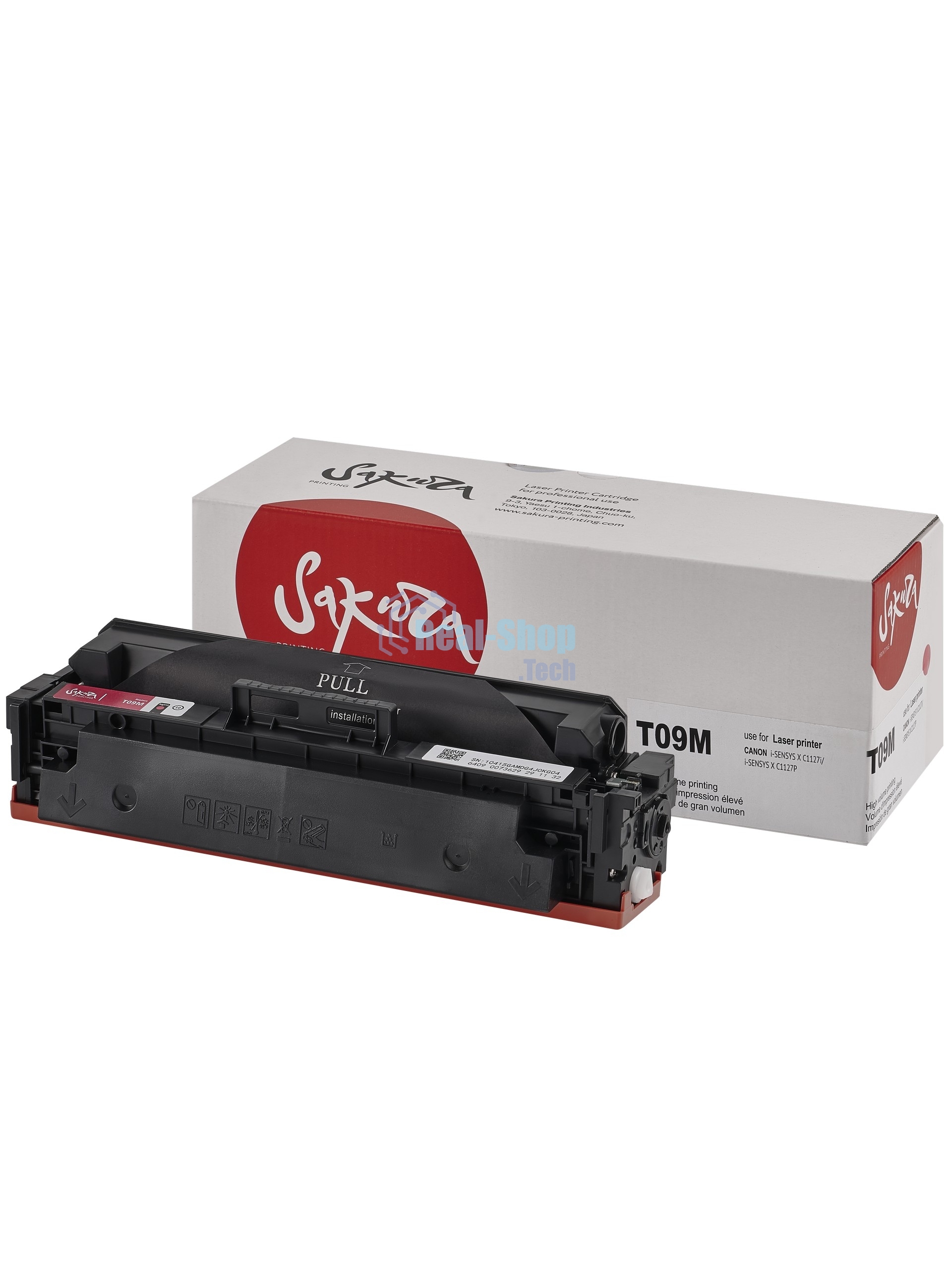 Картридж Sakura T09M-ECO (3018C006) для Canon, пурпурный, 5900 к. (чип без счетчика копий)