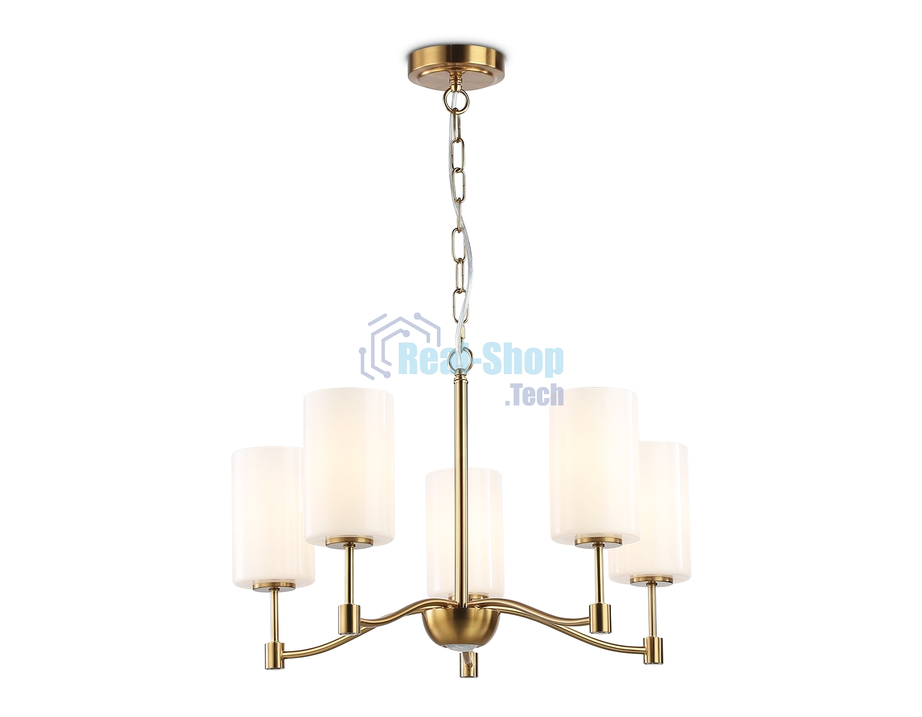Люстра Ambrella light LH56051/5 BS/FR латунь/белый матовый E14*5 max 40W D590*950