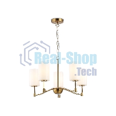 Люстра Ambrella light LH56051/5 BS/FR латунь/белый матовый E14*5 max 40W D590*950