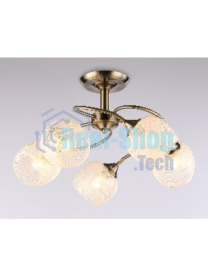 Светильник Ambrella light TR3199/5 SB/CL/FR бронза/прозрачный/белый матовый E27/5 max 40W D600*485