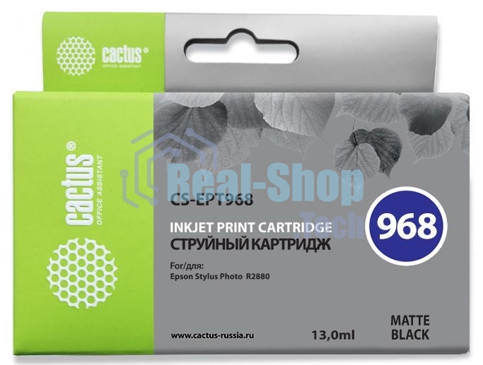 Картридж струйный Cactus CS-EPT968 черный матовый (13 мл) для Epson Stylus Photo R2880