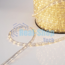 Дюралайт Neon-night LED, постоянное свечение (2W) - теплый белый Эконом 24 LED/м, бухта 100м