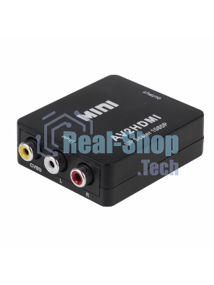 Конвертер Rexant 3 RCA на HDMI пластик, черный