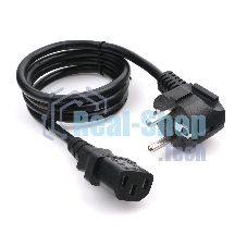 Кабель питания Cablexpert PC-186-1-1M, 1м, Schuko- C13, 3x1кв.мм, черный, с заземлением, пакет
