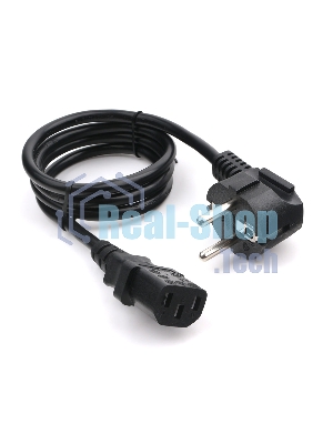 Кабель питания Cablexpert PC-186-1-1M, 1м, Schuko- C13, 3x1кв.мм, черный, с заземлением, пакет