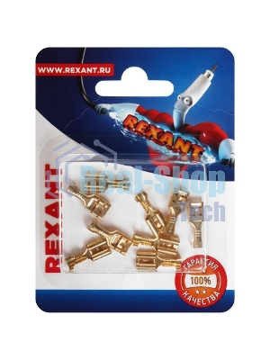 Клемма плоская Rexant, гнездо - 7.7 мм, 1-1.5 мм², (РП-м 1.5-(6.3)/DJ622-D6.3B), в упак. 10 шт.